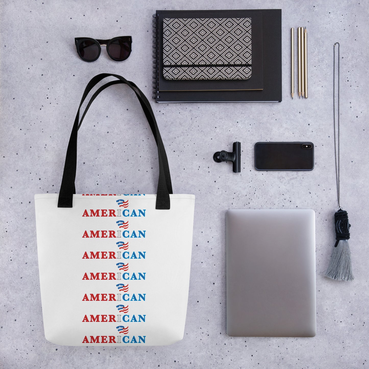 AMER-I-Can Red, White, and Blue Tote Bag