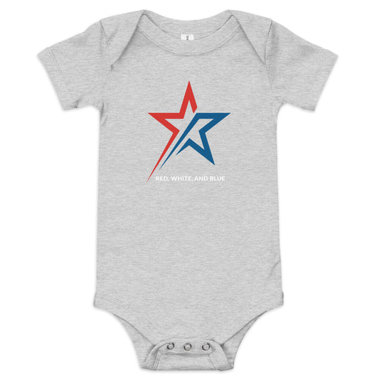 Red, White & Blue- Baby short sleeve one piece
