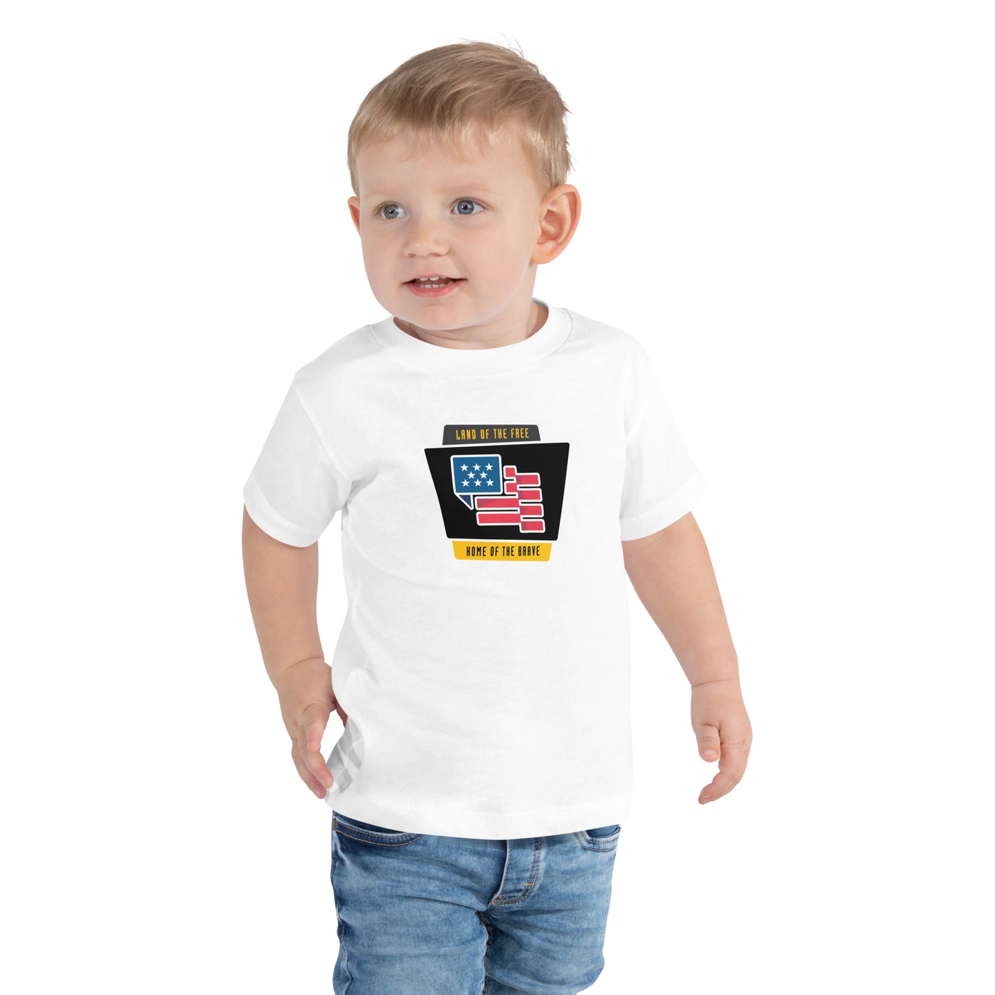 Land of the Free, Home of the Brave- Toddler Short Sleeve Tee