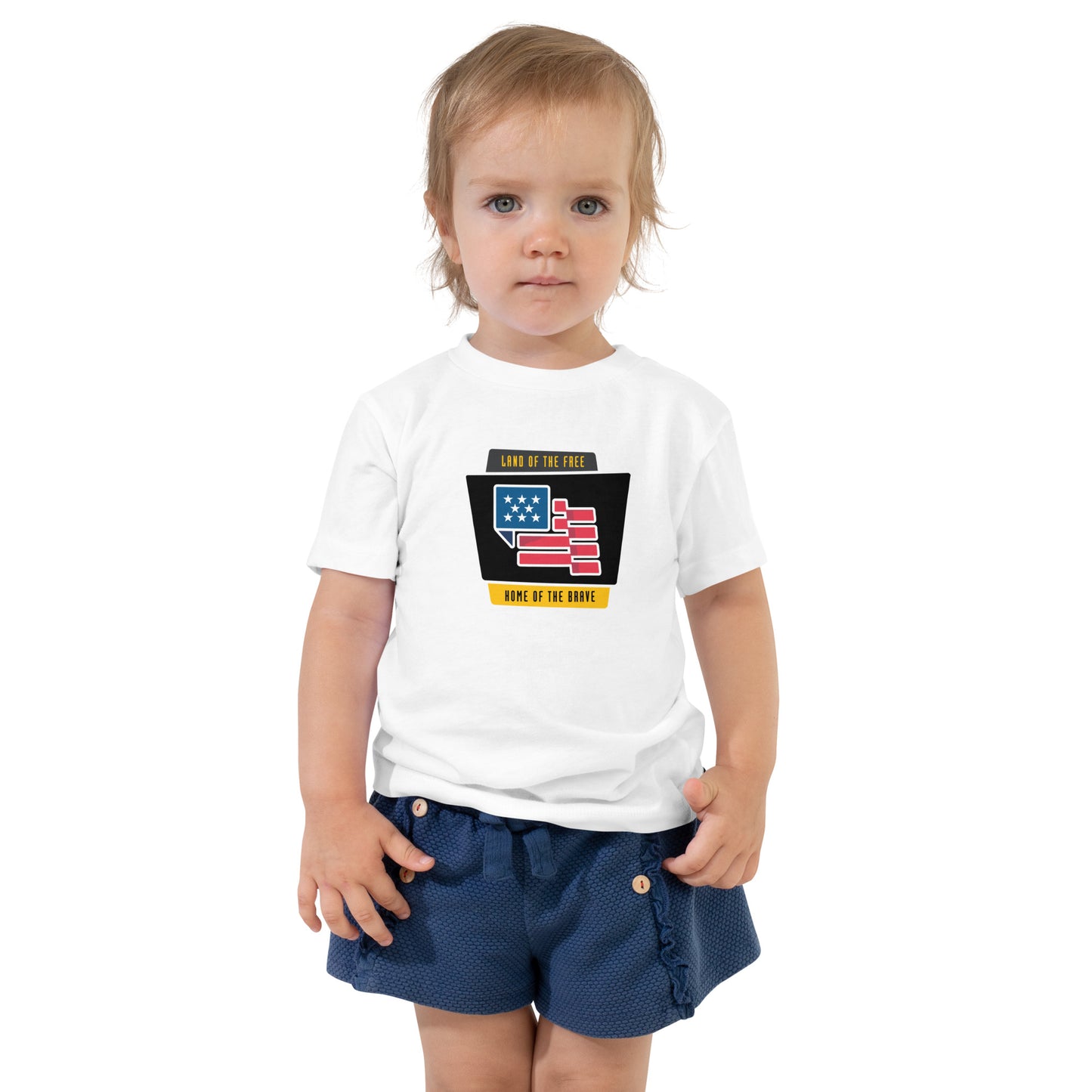 Land of the Free, Home of the Brave- Toddler Short Sleeve Tee