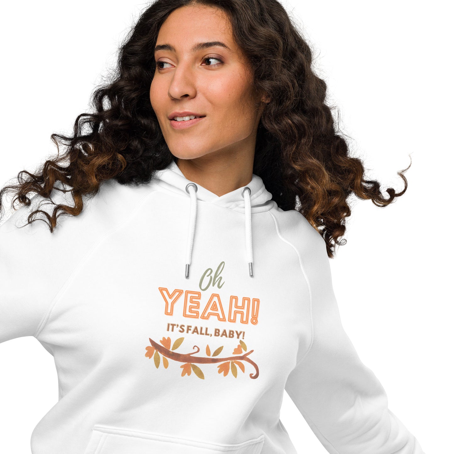 Oh, Yeah! It's Fall, Baby! Unisex eco raglan hoodie
