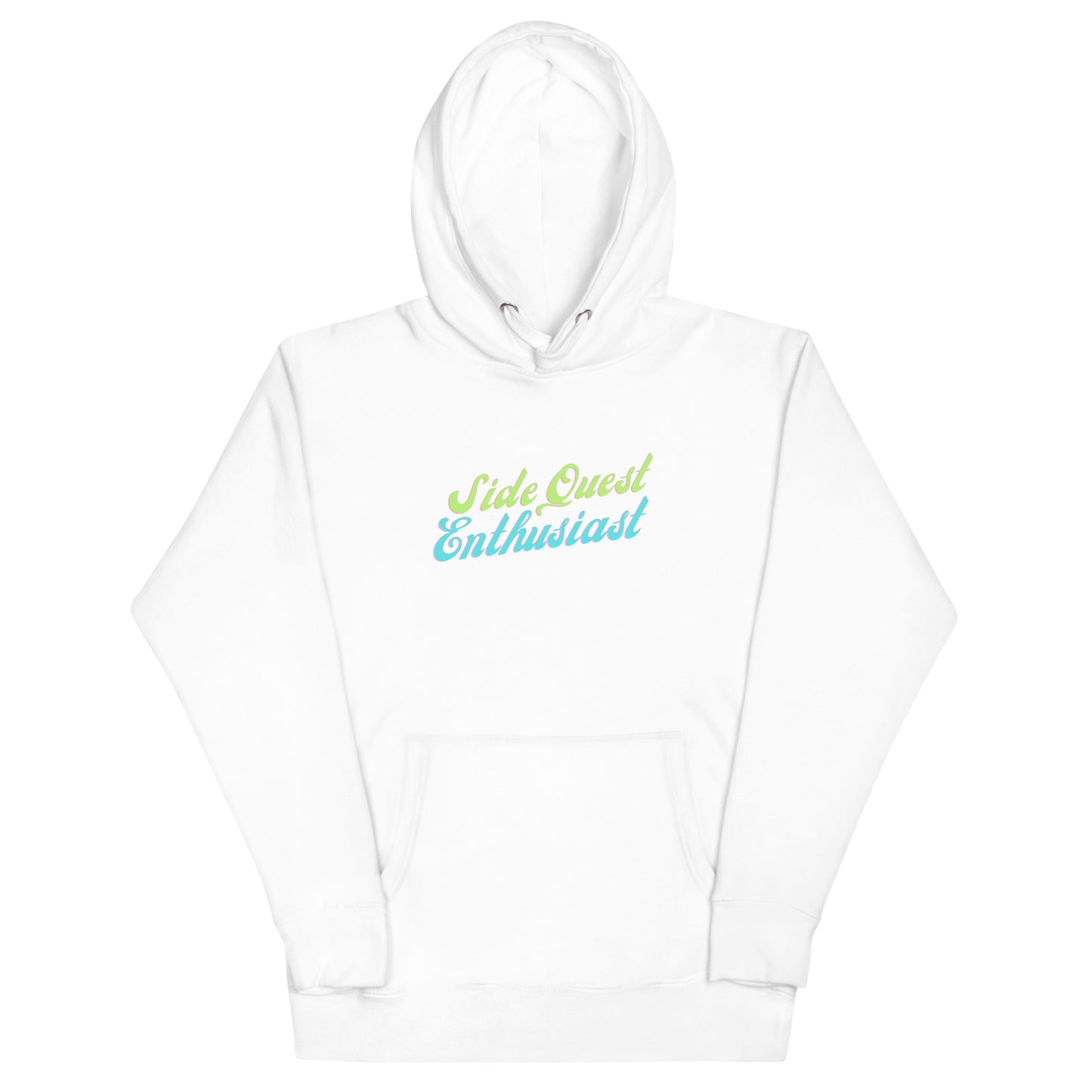 Side-Quest Enthusiast- Lime & Aqua - Unisex Hoodie