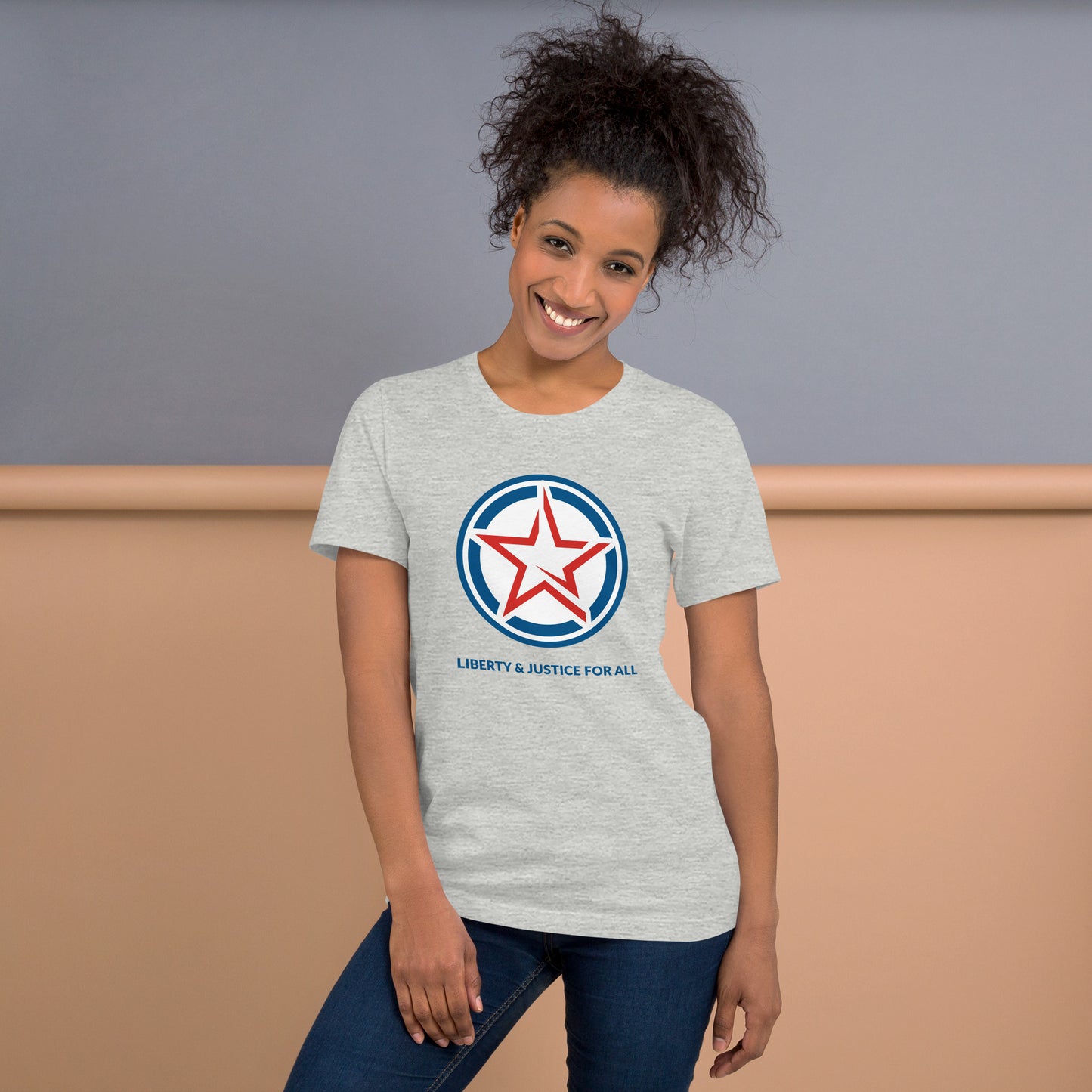 Liberty & Justice for All Star Shield- Unisex t-shirt