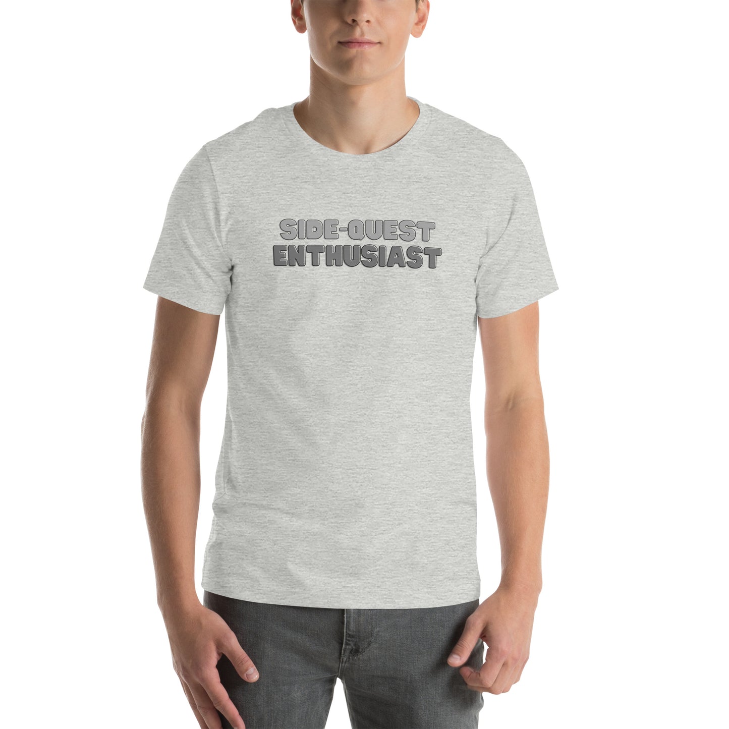 Side-Quest Enthusiast Gray - Unisex t-shirt