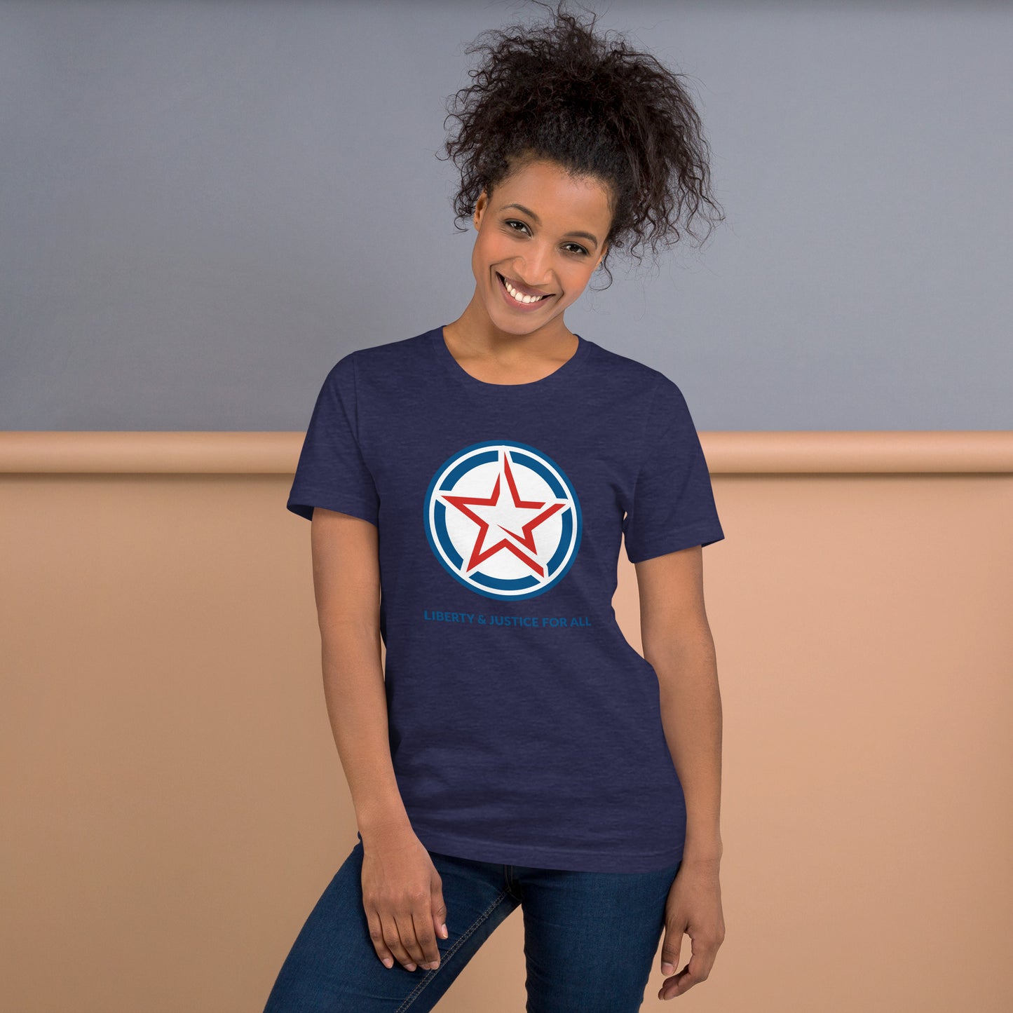 Liberty & Justice for All Star Shield- Unisex t-shirt