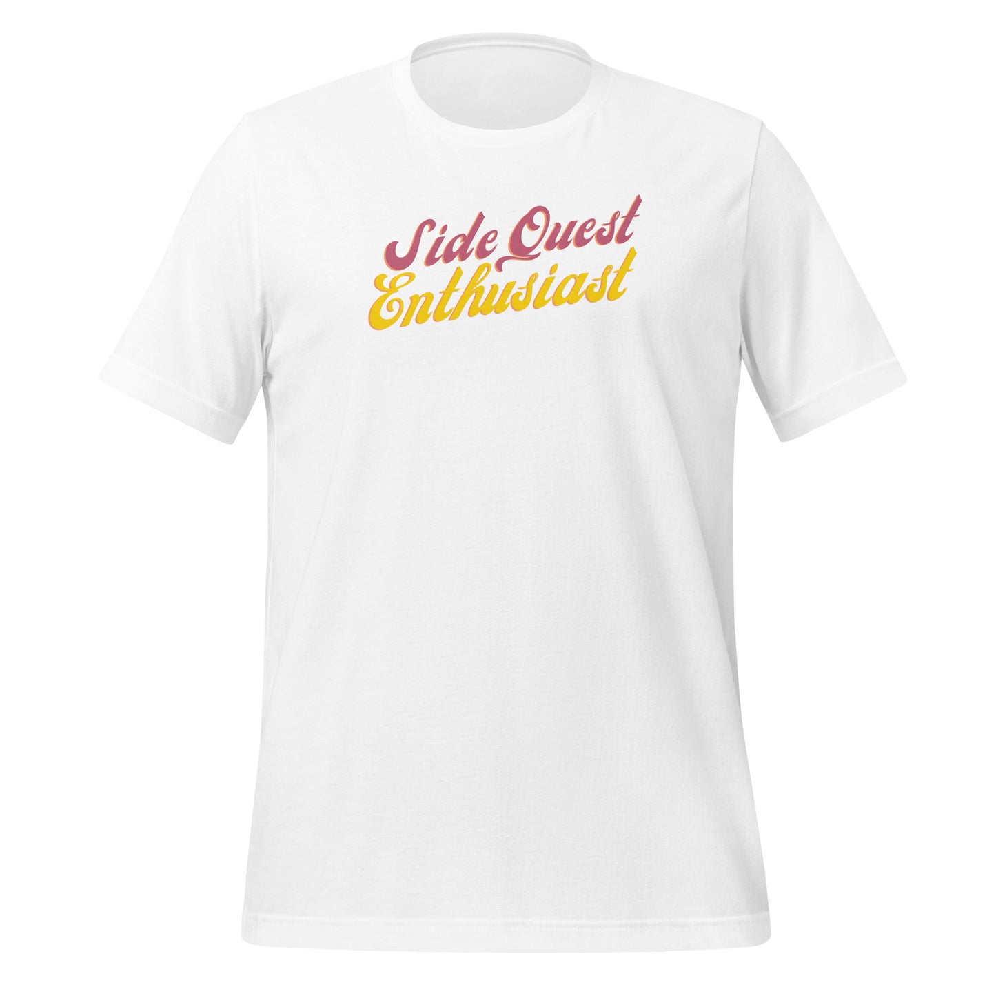 Side Quest Enthusiast- Berry & Yellow - Unisex t-shirt