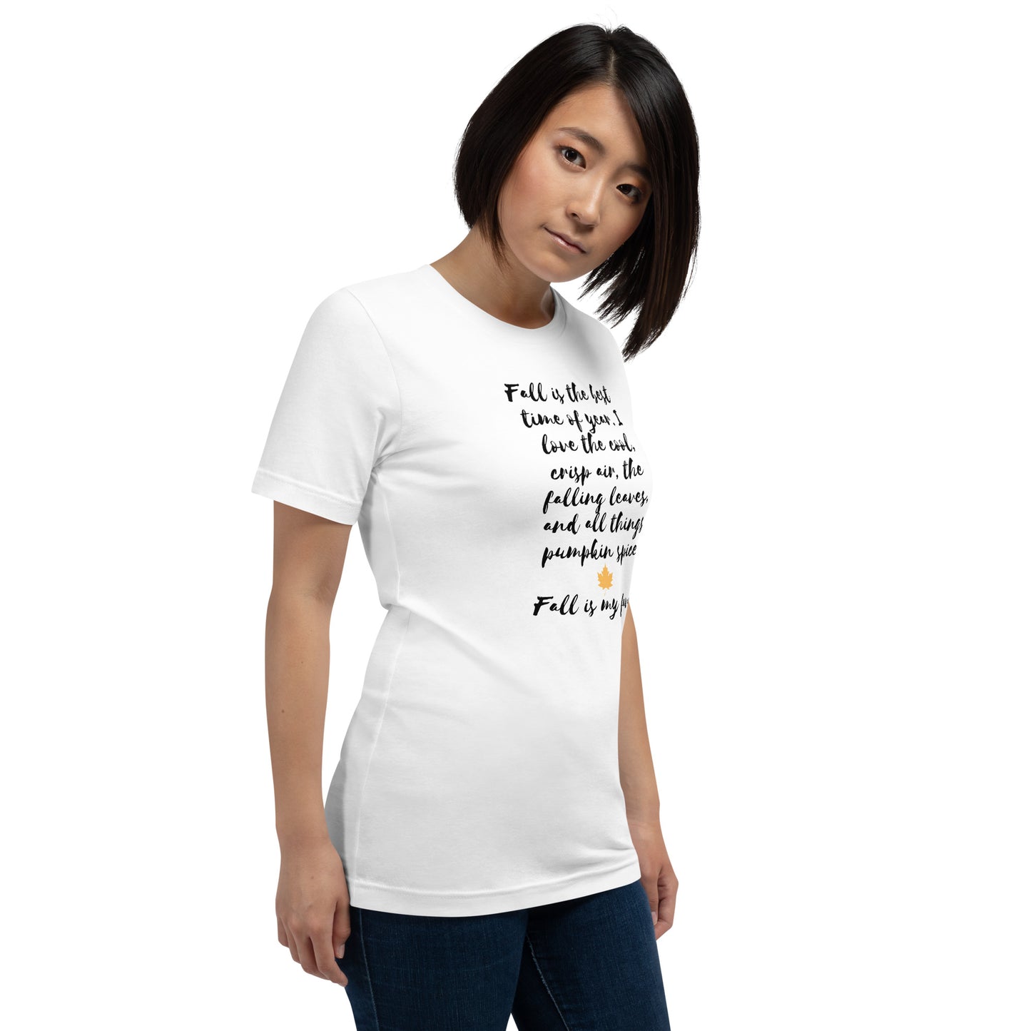 Fall Is The Best- Handwritten- Unisex t-shirt