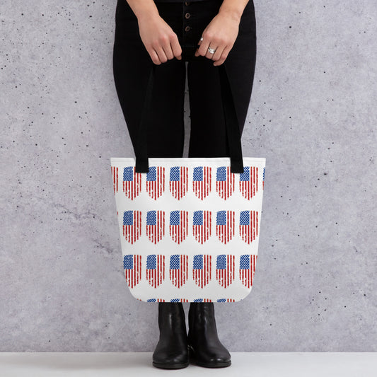 Old Glory Tattered US Flag- Tote bag