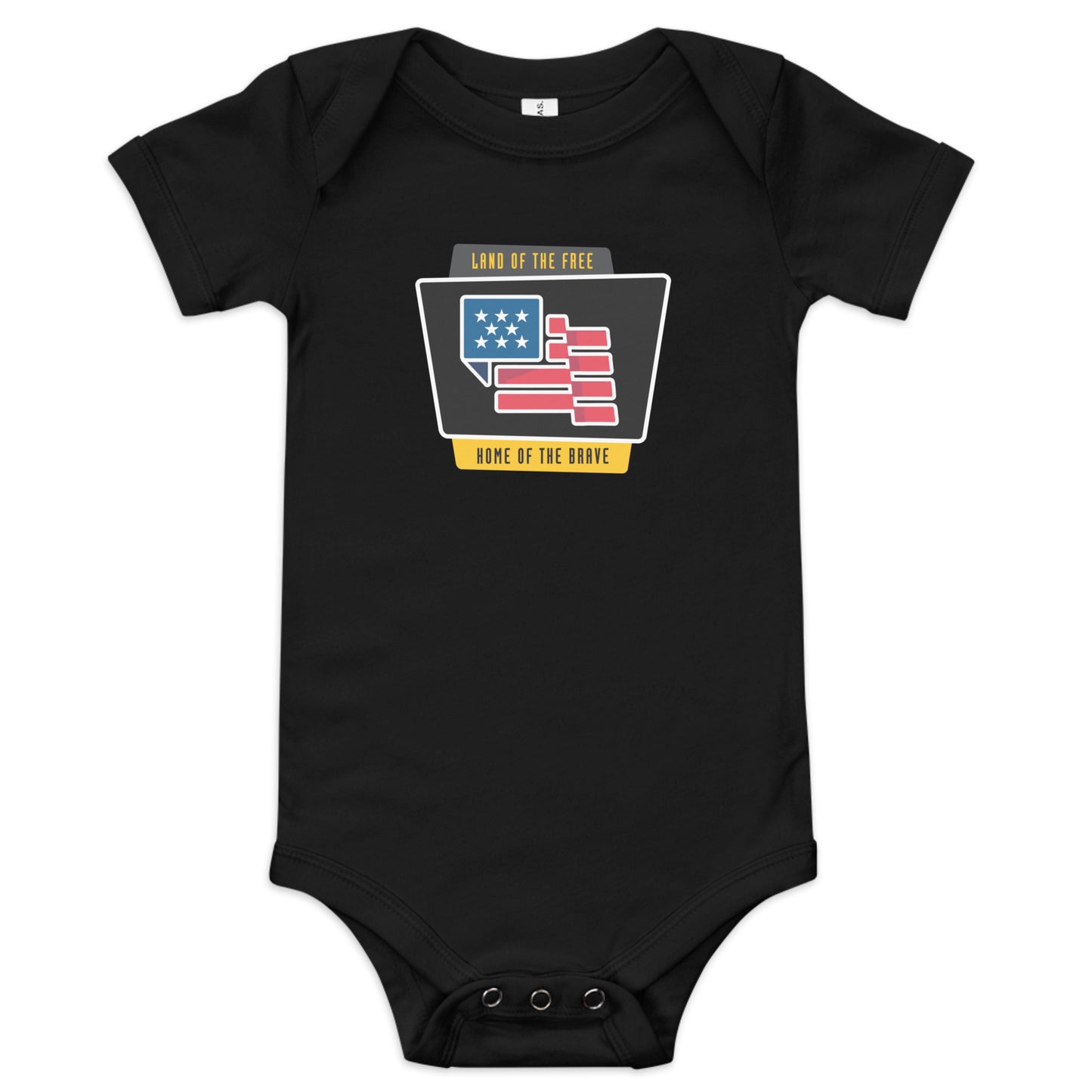 Land of the Free, Home of the Brave- Baby short sleeve one piece