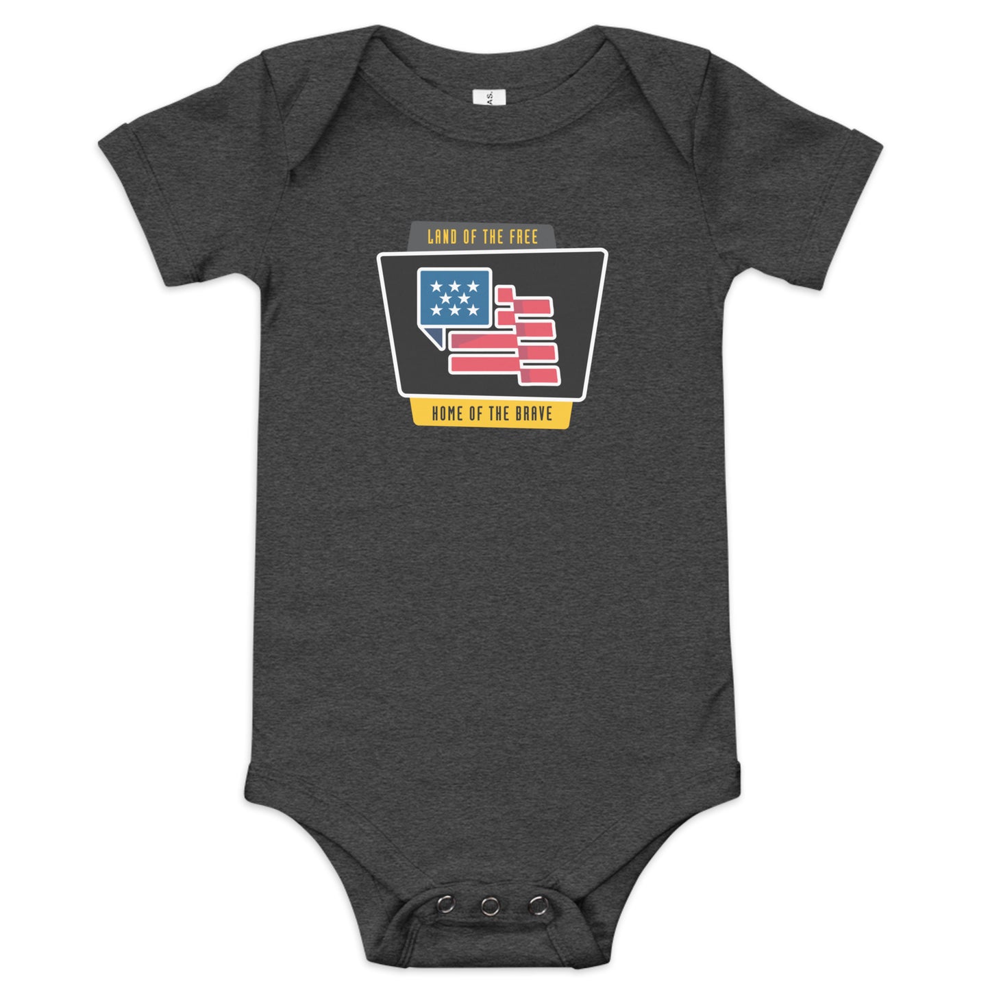 Land of the Free, Home of the Brave- Baby short sleeve one piece