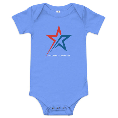 Red, White & Blue- Baby short sleeve one piece