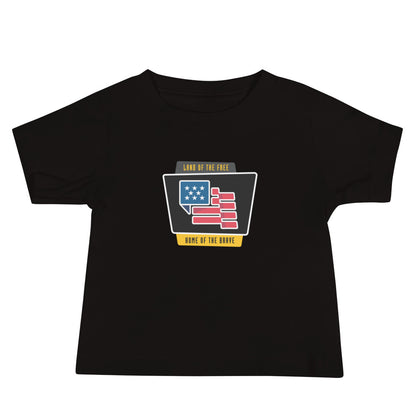 Land of the Free, Home of the Brave- Baby Jersey Short Sleeve Tee