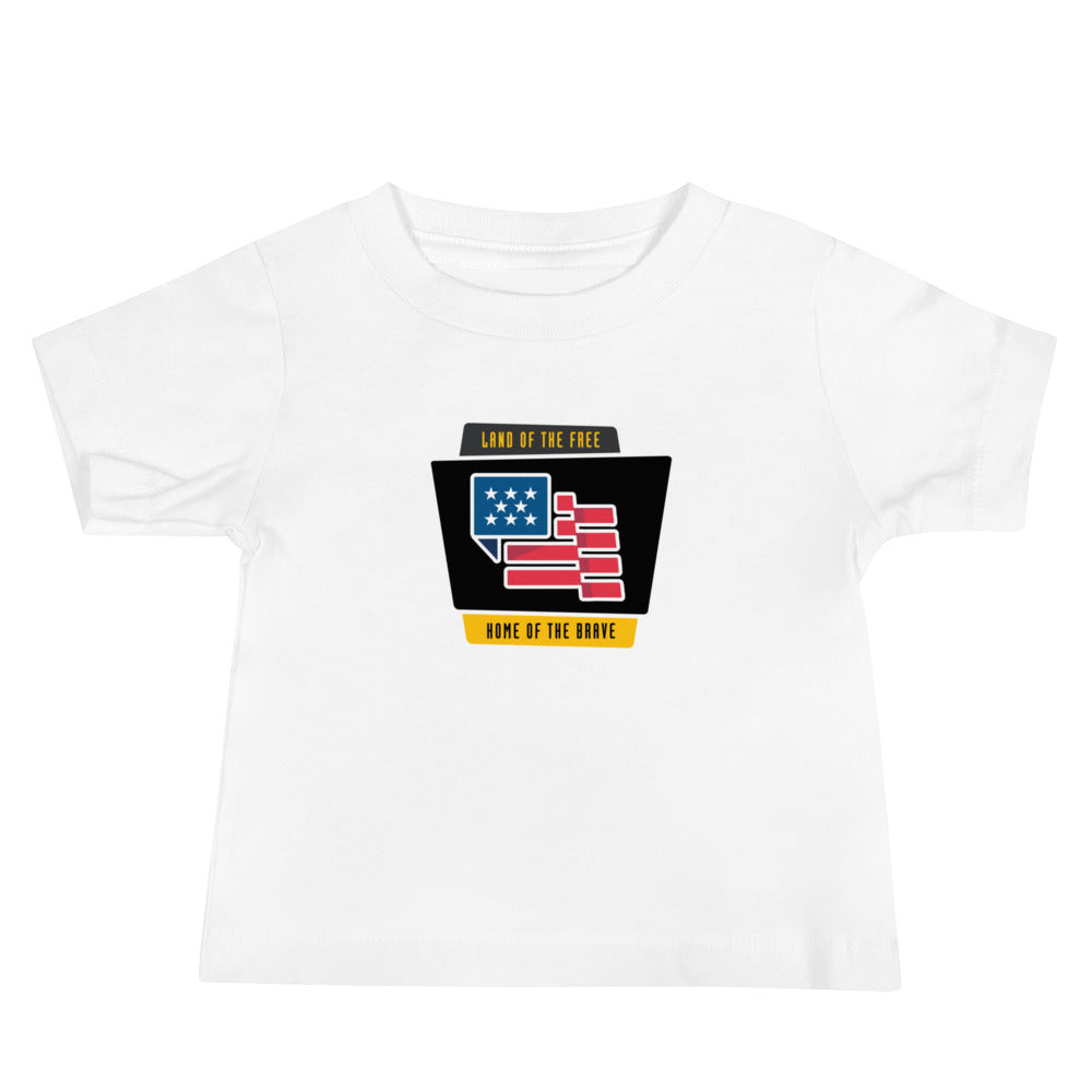 Land of the Free, Home of the Brave- Baby Jersey Short Sleeve Tee