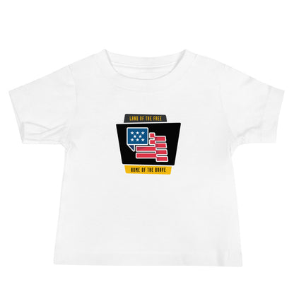 Land of the Free, Home of the Brave- Baby Jersey Short Sleeve Tee