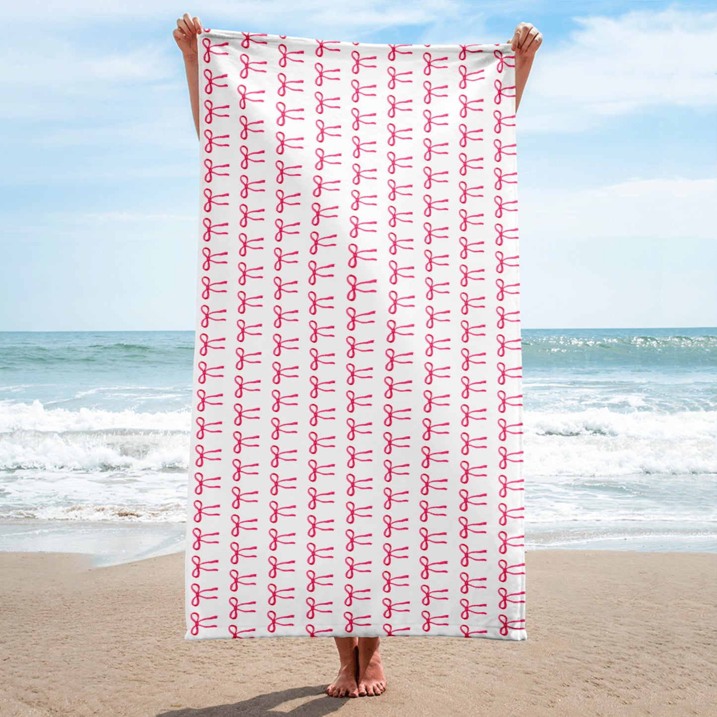 Magenta Ribbon Bow - Towel