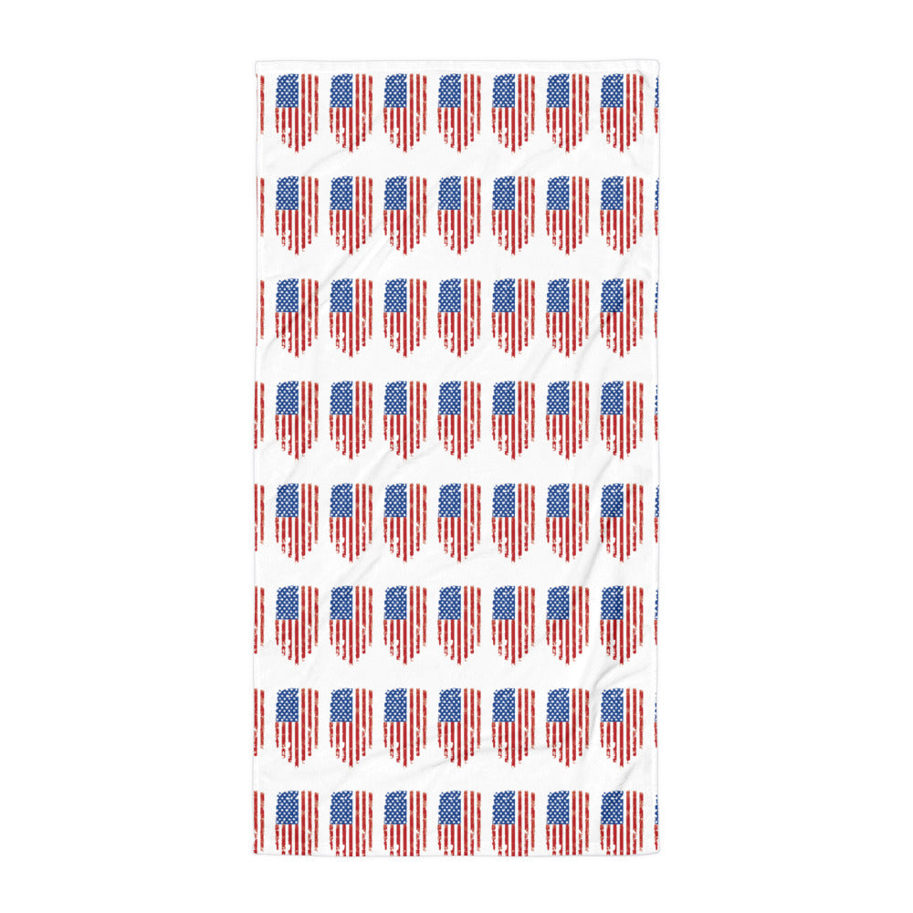 Tattered U.S. Flag Pattern Towel