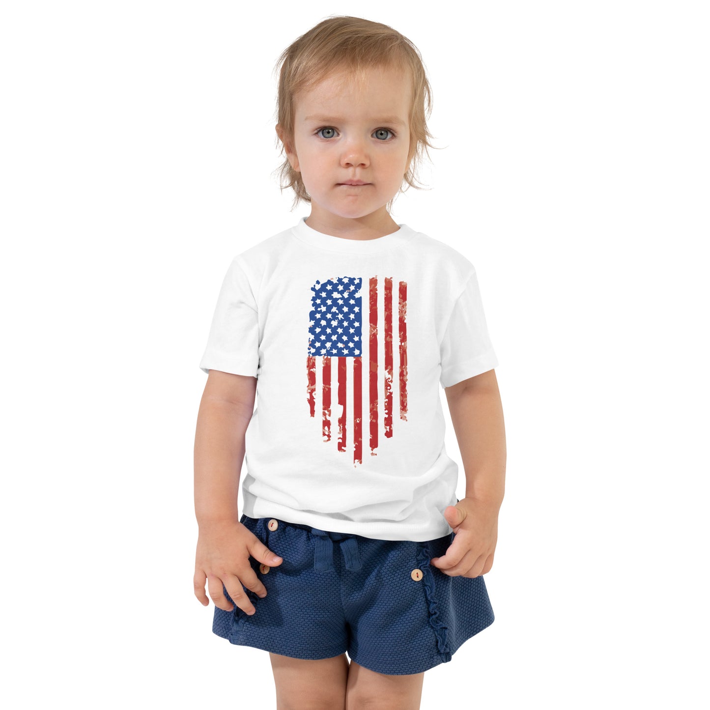 Tattered U.S. Flag- Toddler Short Sleeve Tee