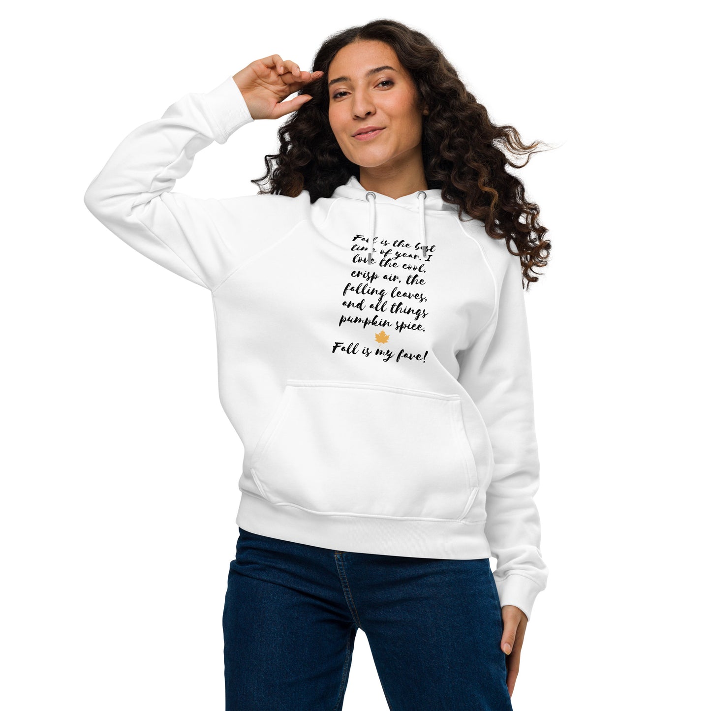 Fall Is The Best- Handwritten- Unisex eco raglan hoodie