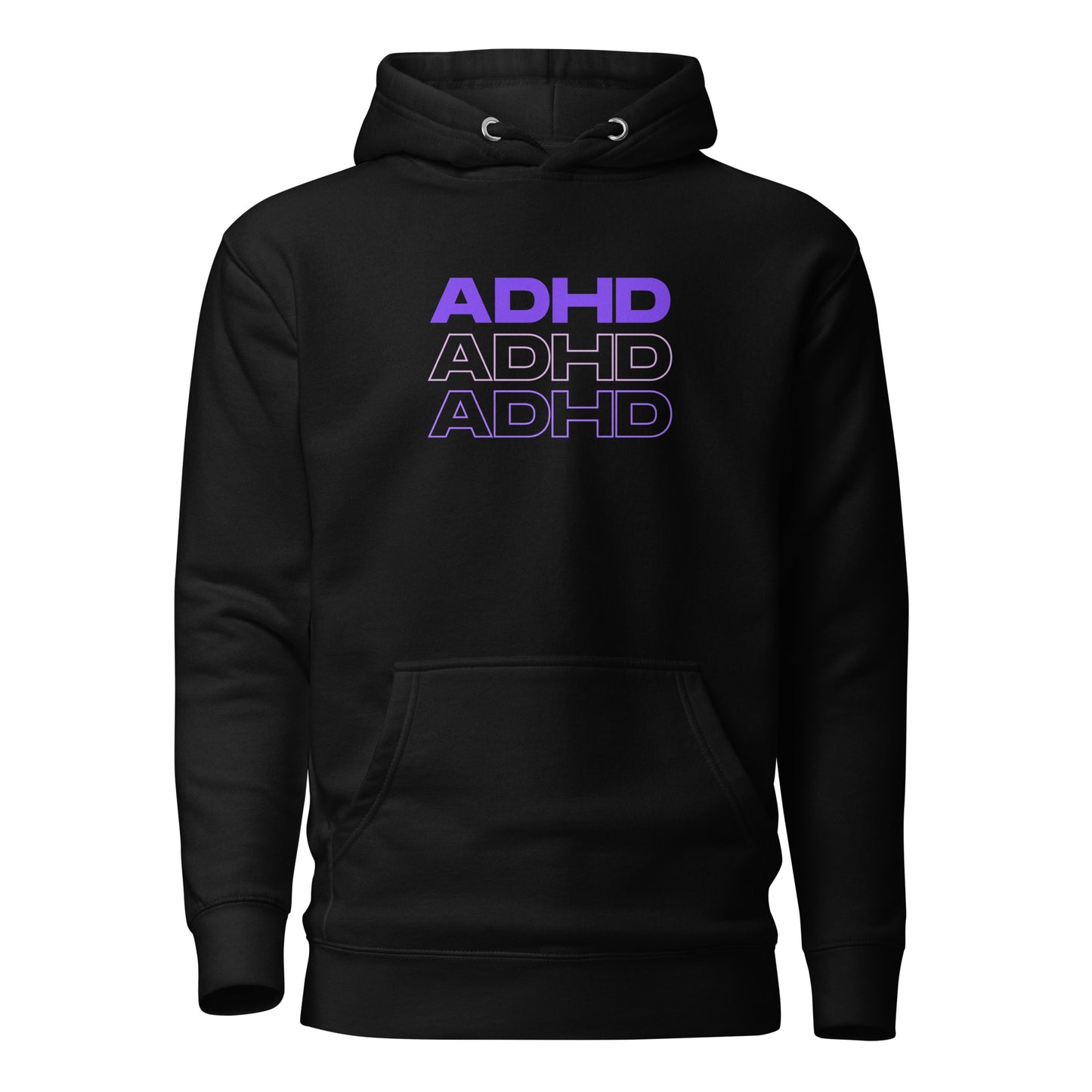 ADHD, ADHD, ADHD- Purple- Unisex Hoodie