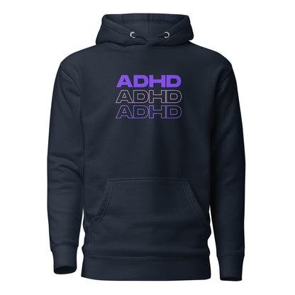 ADHD, ADHD, ADHD- Purple- Unisex Hoodie