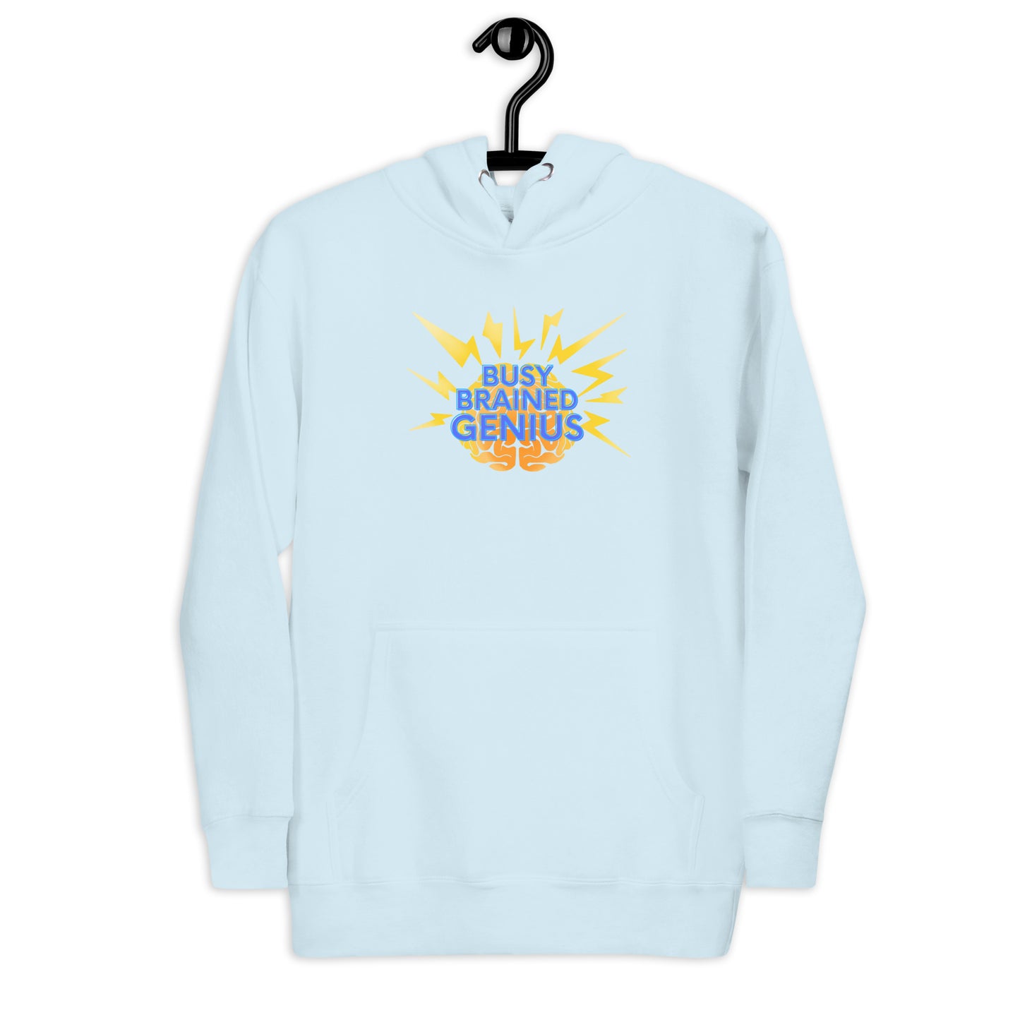 Busy Brained Genius- Blue Unisex Hoodie