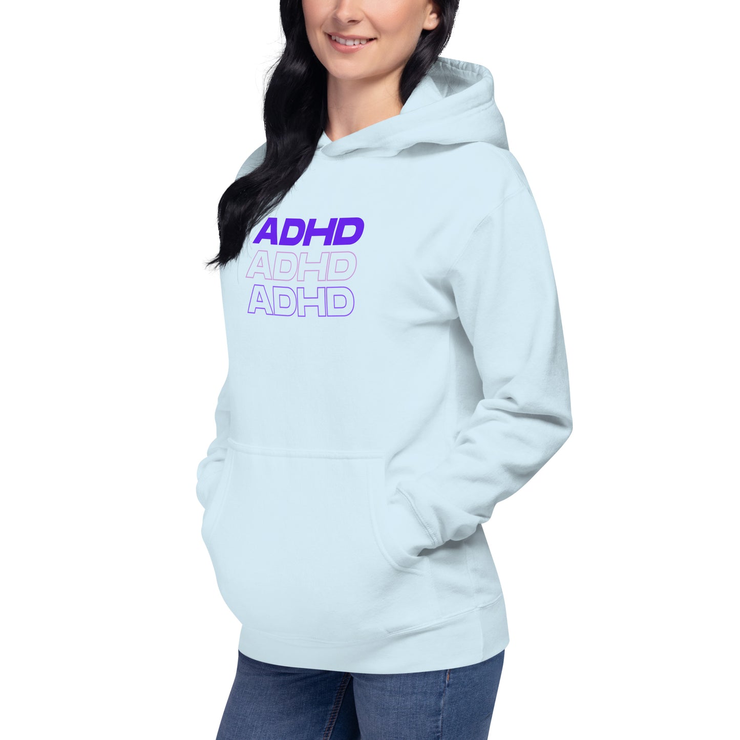 ADHD, ADHD, ADHD- Purple- Unisex Hoodie