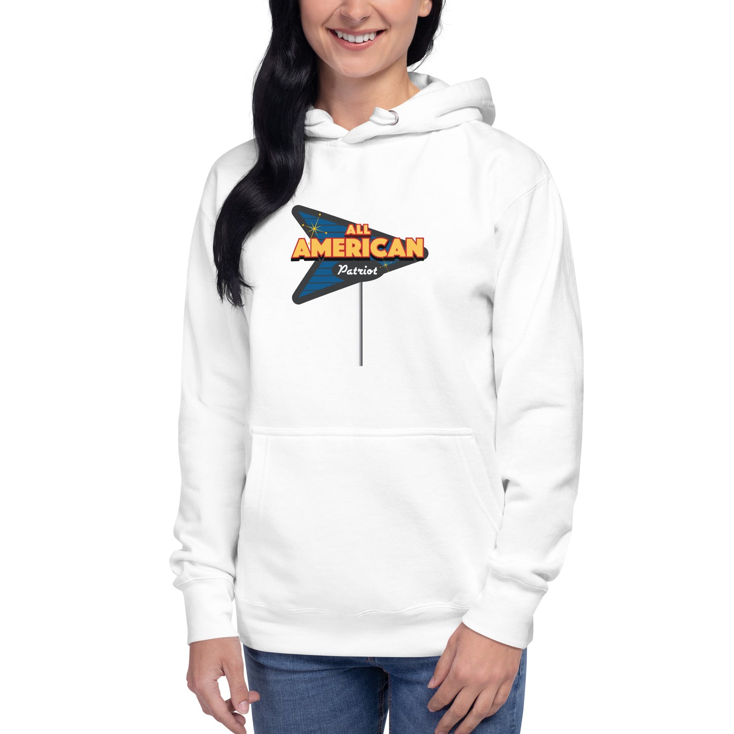 All-American Retro Sign- Unisex Hoodie