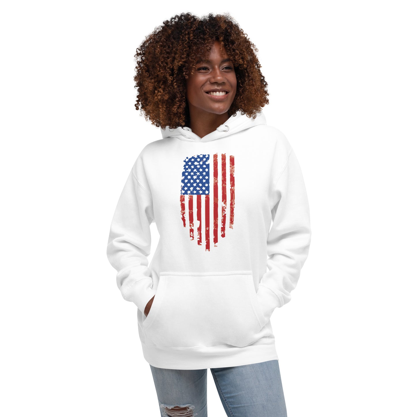 Old Glory Tattered US Flag- Unisex Hoodie