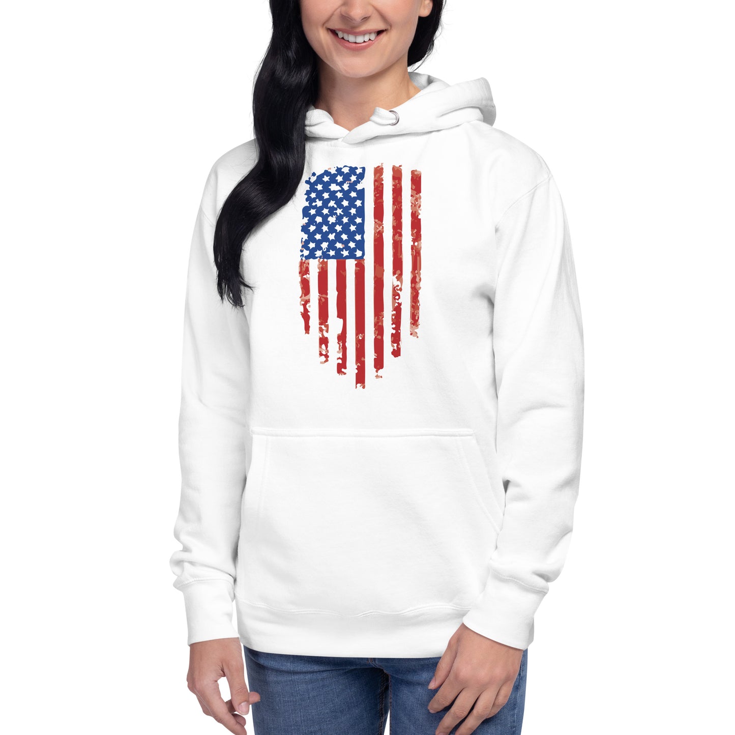 Old Glory Tattered US Flag- Unisex Hoodie