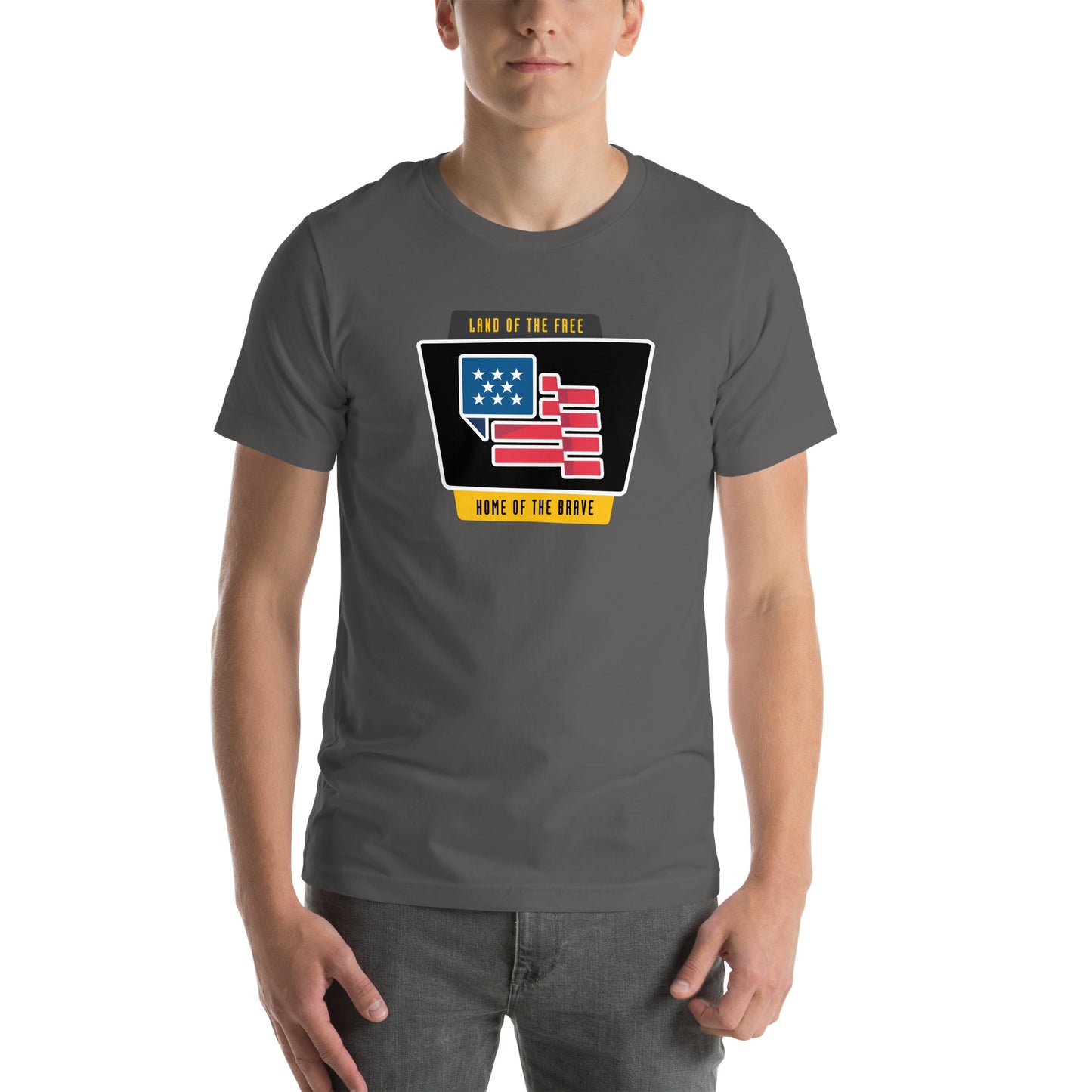 Land of the FREE, Home of the BRAVE- Unisex t-shirt