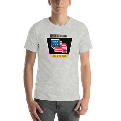 Land of the FREE, Home of the BRAVE- Unisex t-shirt