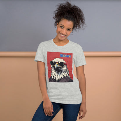 'Merica Bald Eagle- Red - Unisex t-shirt