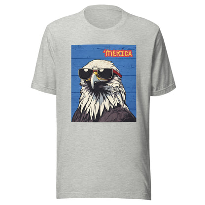 'Merica Bald Eagle w/ Sunglasses- Blue - Unisex t-shirt