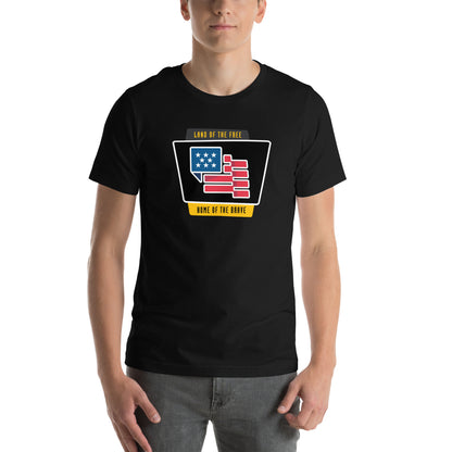 Land of the FREE, Home of the BRAVE- Unisex t-shirt