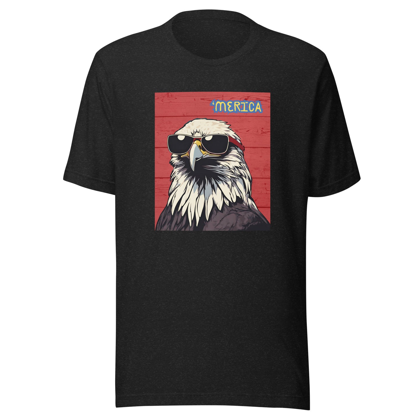 'Merican Eagle w/ Sunglasses in red- Unisex t-shirt