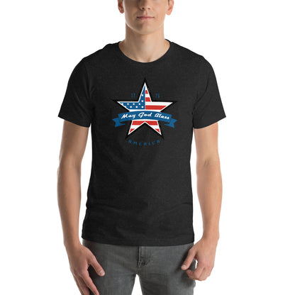 May God Bless America 1776 Blue- Unisex t-shirt