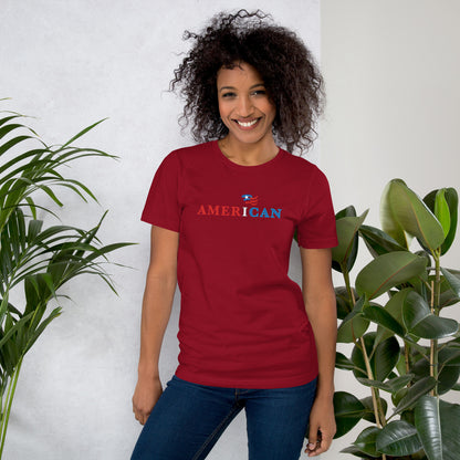 Amer-I-Can Red, White & Blue- Unisex t-shirt