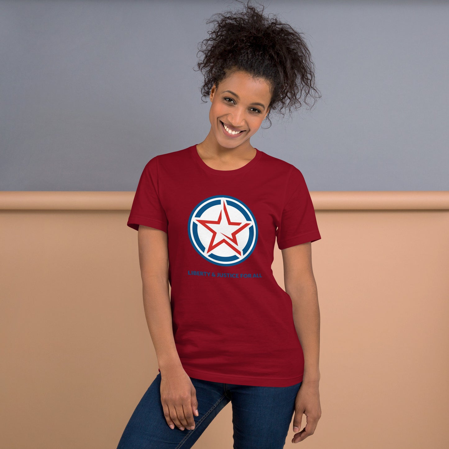 Liberty & Justice for All Star Shield- Unisex t-shirt