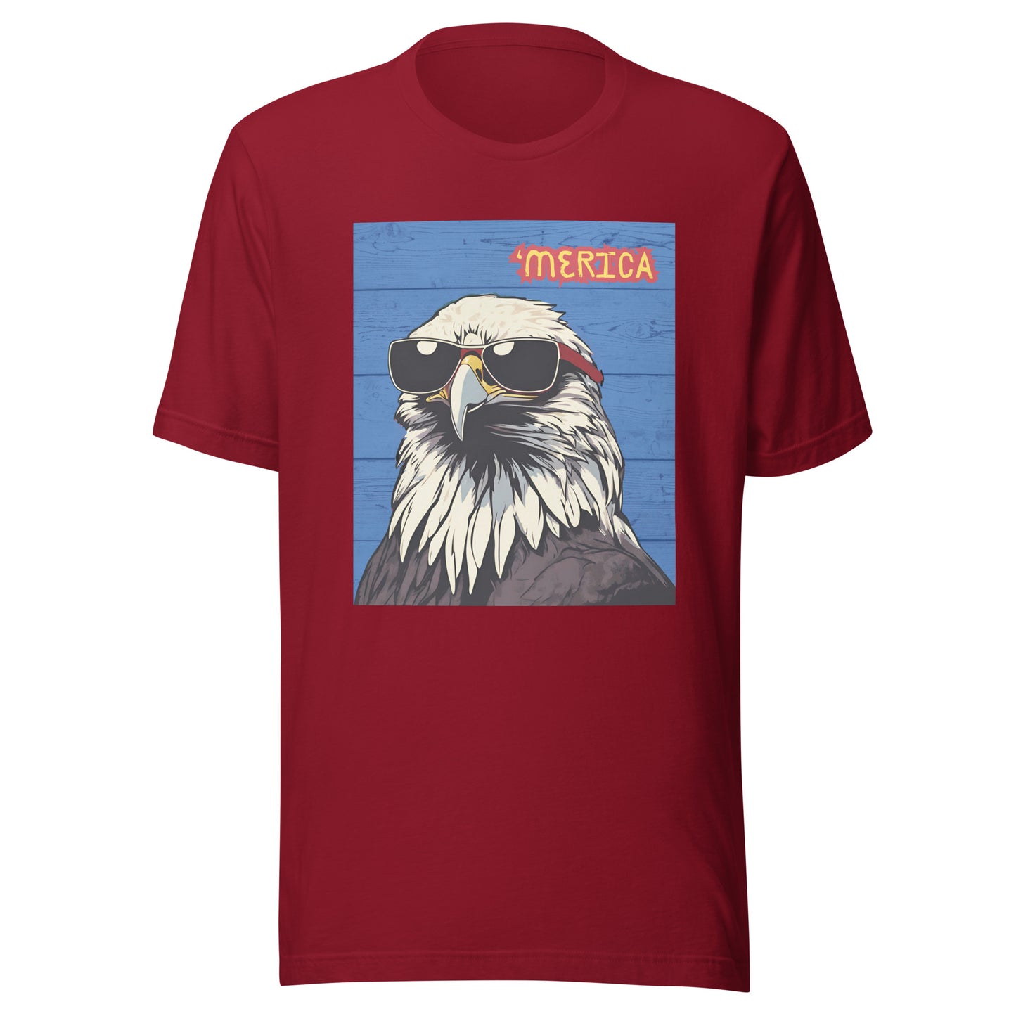 'Merica Bald Eagle w/ Sunglasses- Blue - Unisex t-shirt