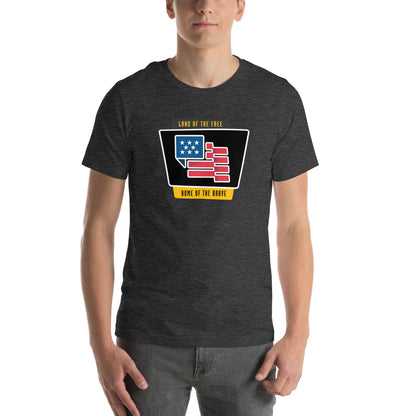 Land of the FREE, Home of the BRAVE- Unisex t-shirt