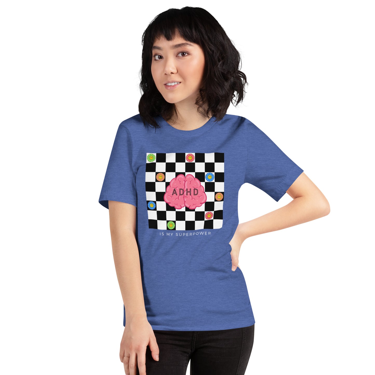 ADHD is my Super Power - Checkerboard - Unisex t-shirt