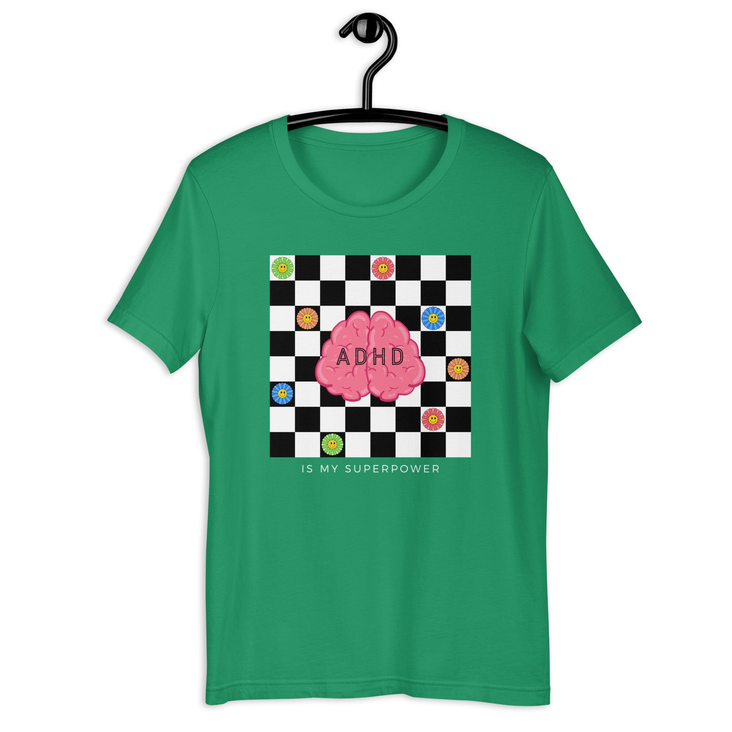 ADHD is my Super Power - Checkerboard - Unisex t-shirt