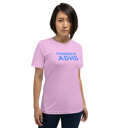 Powered By ADHD- Blue - Unisex t-shirt