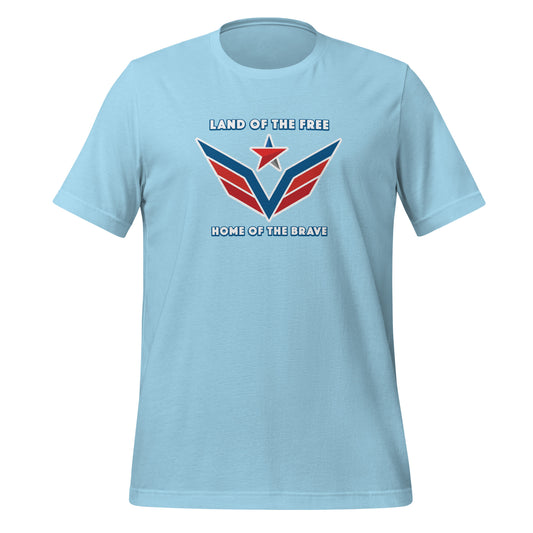 Land of the Free, Home of the Brave Wings- Unisex t-shirt