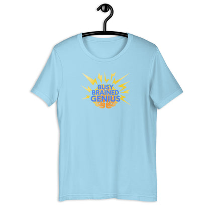 Busy Brained Genius Blue- Unisex t-shirt