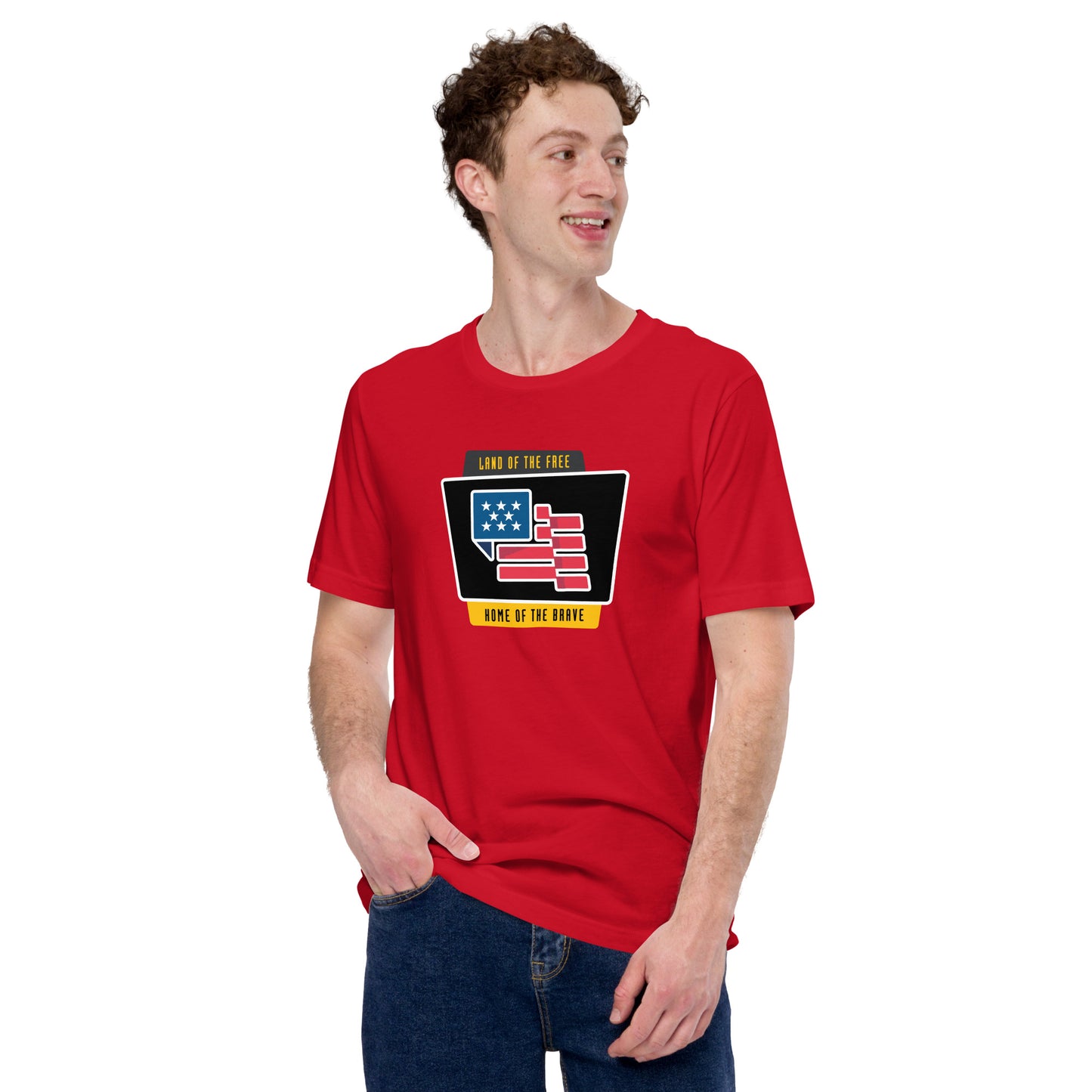 Land of the FREE, Home of the BRAVE- Unisex t-shirt