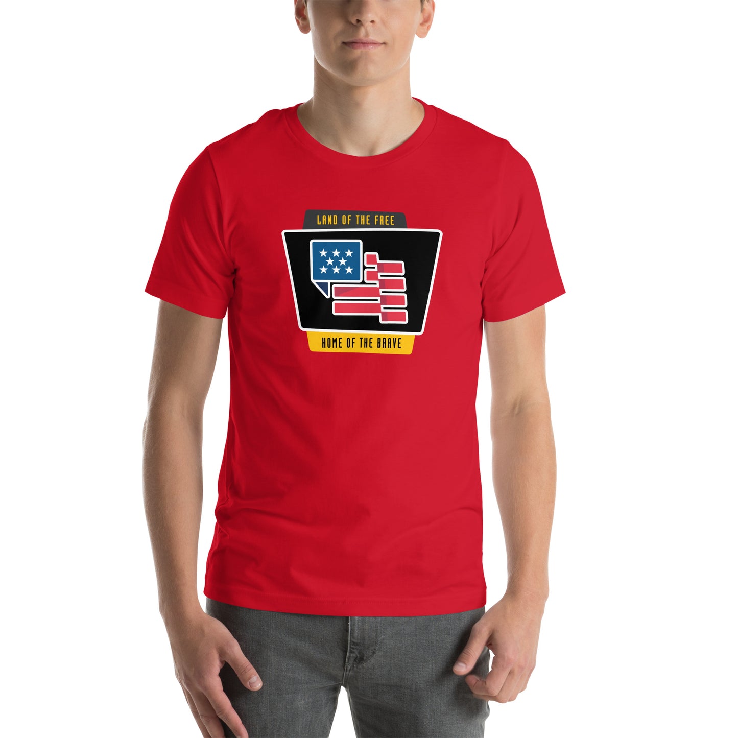 Land of the FREE, Home of the BRAVE- Unisex t-shirt