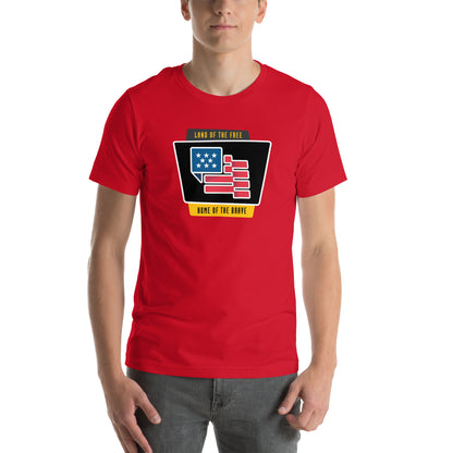 Land of the FREE, Home of the BRAVE- Unisex t-shirt