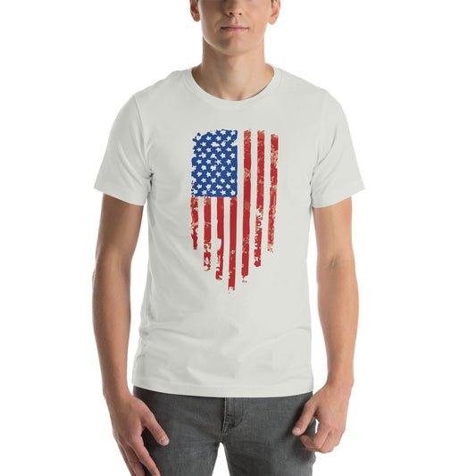 Old Glory Tattered US Flag- Unisex t-shirt