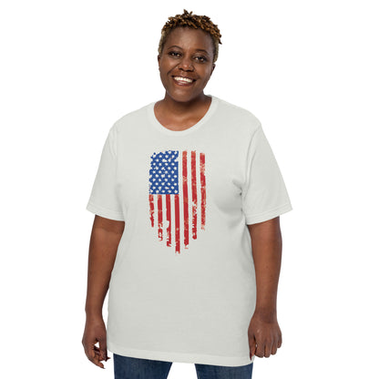 Old Glory Tattered US Flag- Unisex t-shirt